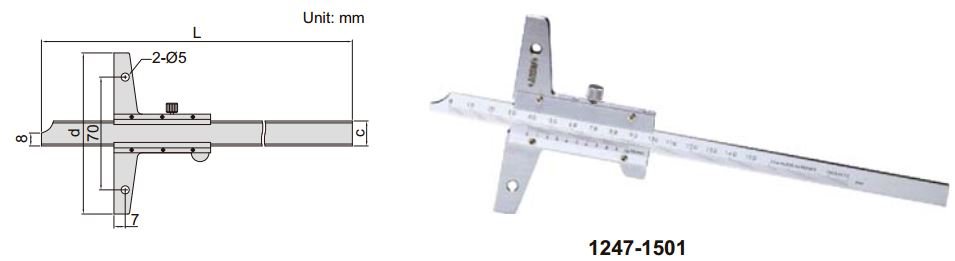 Thước đo sâu cơ khí Insize 1247