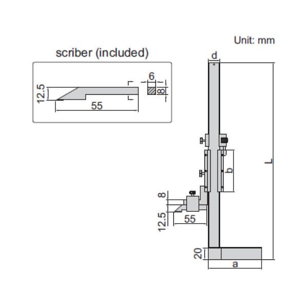 Thước đo cao cơ khí Insize 1253