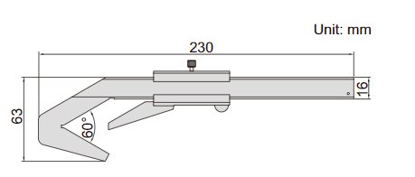 Thước kẹp cơ khí dạng chữ V Insize 1273-403