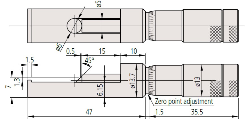 Panme đo ngoài đồng hồ Mitutoyo 107