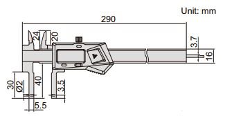 Thước kẹp điện tử nhiều đầu đo Insize (Không chống nước) 1526-200