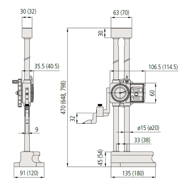 Thước đo cao đồng hồ Mitutoyo 192-132