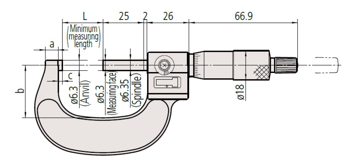 Panme đo ngoài cơ khí Mitutoyo 103