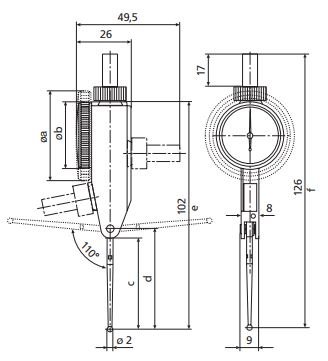 Đồng hồ so chân gập MarTest