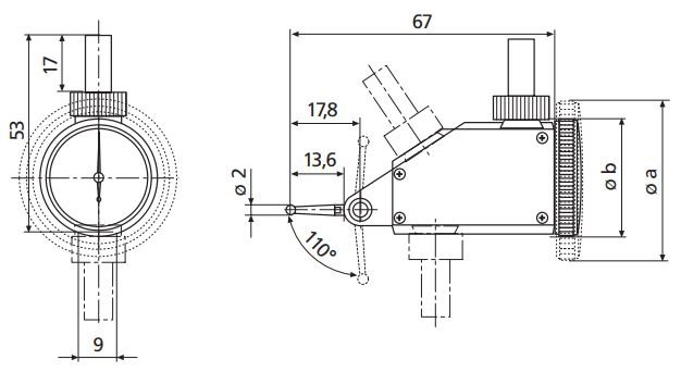 Đồng hồ so chân gập MarTest 800 H