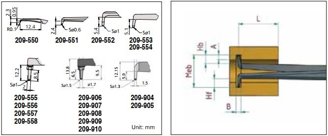 Ngàm đo kích thước trong ống điện tử Mitutoyo