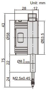 Đồng hồ so điện tử với đòn bẩy nâng Insize 2109