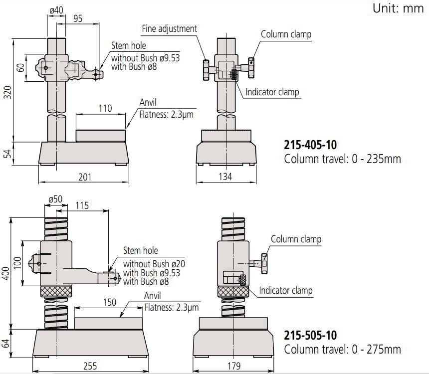 Đế gá đo so sánh Mitutoyo SERIES 215
