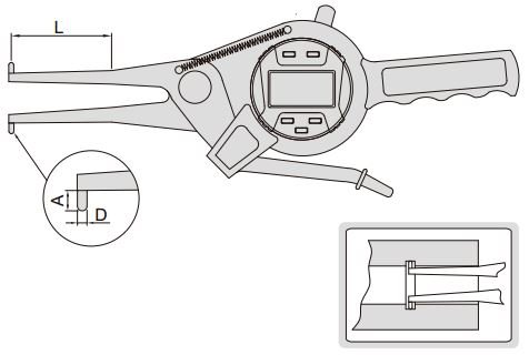 Thước kẹp điện tử đo độ dày bên trong Insize 2151