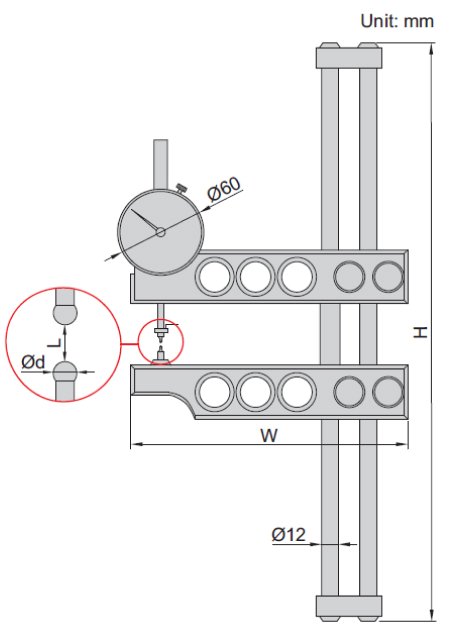 Đồng hồ đo ren côn ngoài Insize 2230