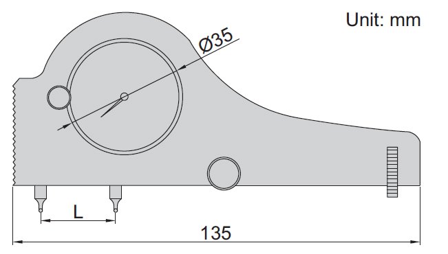 Đồng hồ đo bước ren trong Insize 2235