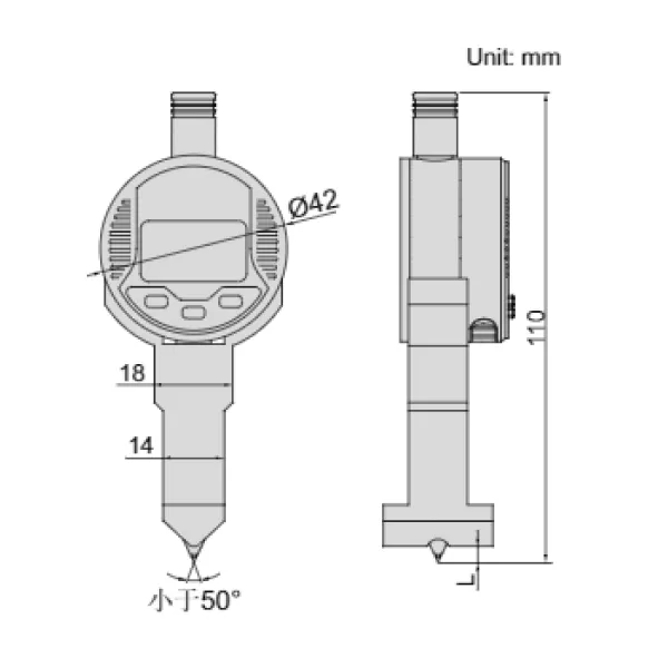 Đồng hồ đo chiều cao ren điện tử Insize 2242-35