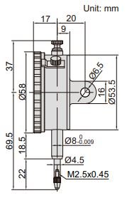 Đồng hồ so cơ khí loại cơ bản Insize 2301