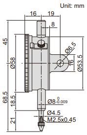 Đồng hồ so cơ khí loại tiêu chuẩn Insize 2308