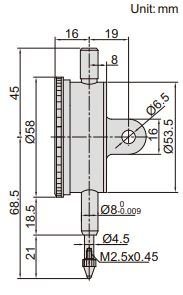 Đồng hồ so cơ khí chống sốc Insize 2314