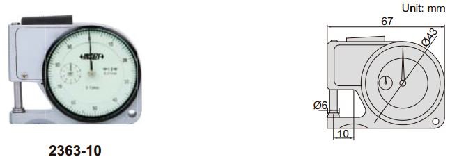 Đồng hồ đo độ dày Insize 2363