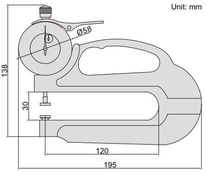 Đồng hồ đo độ dày Insize 2365