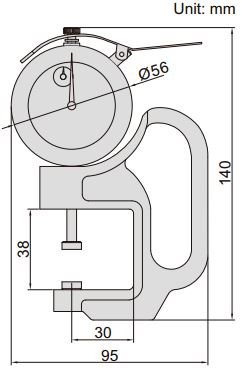 Đồng hồ đo độ dày Insize 23666