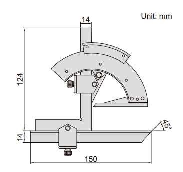 Thước đo góc Insize 2374