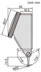 Đồng hồ so chân gập loại mặt nghiêng Insize 2399