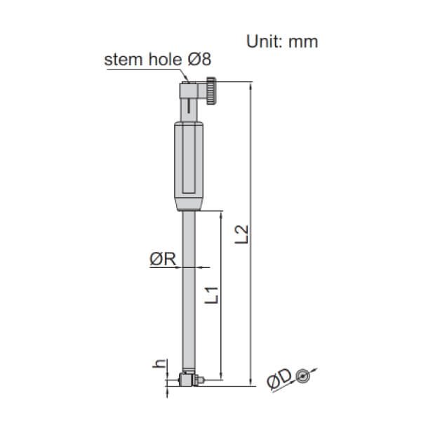 Thước đo lỗ kích thước nhỏ Insize 2425