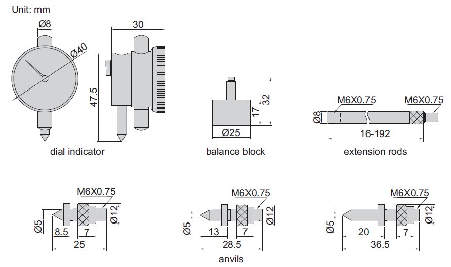 Thước panme kiểm tra trục khuỷu Insize 2841
