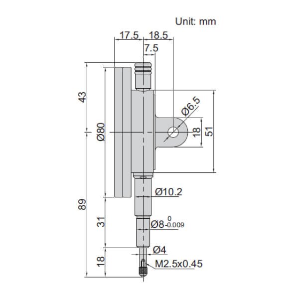 Đồng hồ so cơ khí bề mặt lớn Insize 2888-10