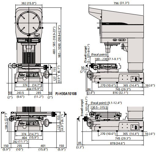 Máy chiếu biên dạng Mitutoyo PJ-H30