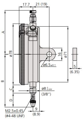Đồng hồ so cơ khí Mitutoyo loại kích thước lớn series 3
