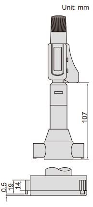 Panme điện tử dải rộng đo trong ba điểm Insize 3128