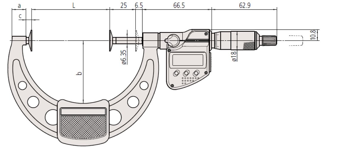Panme đo ngoài đồng hồ Mitutoyo 107