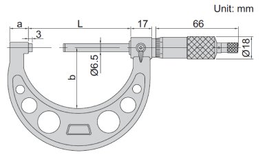 Thước panme cơ khí không từ tính Insize 3231