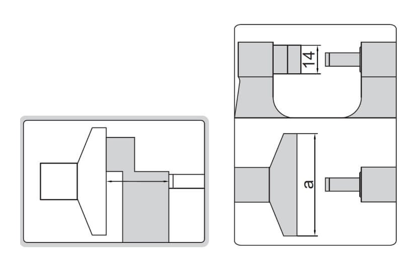 Thước panme cơ khí đầu đo lớn Insize 3234