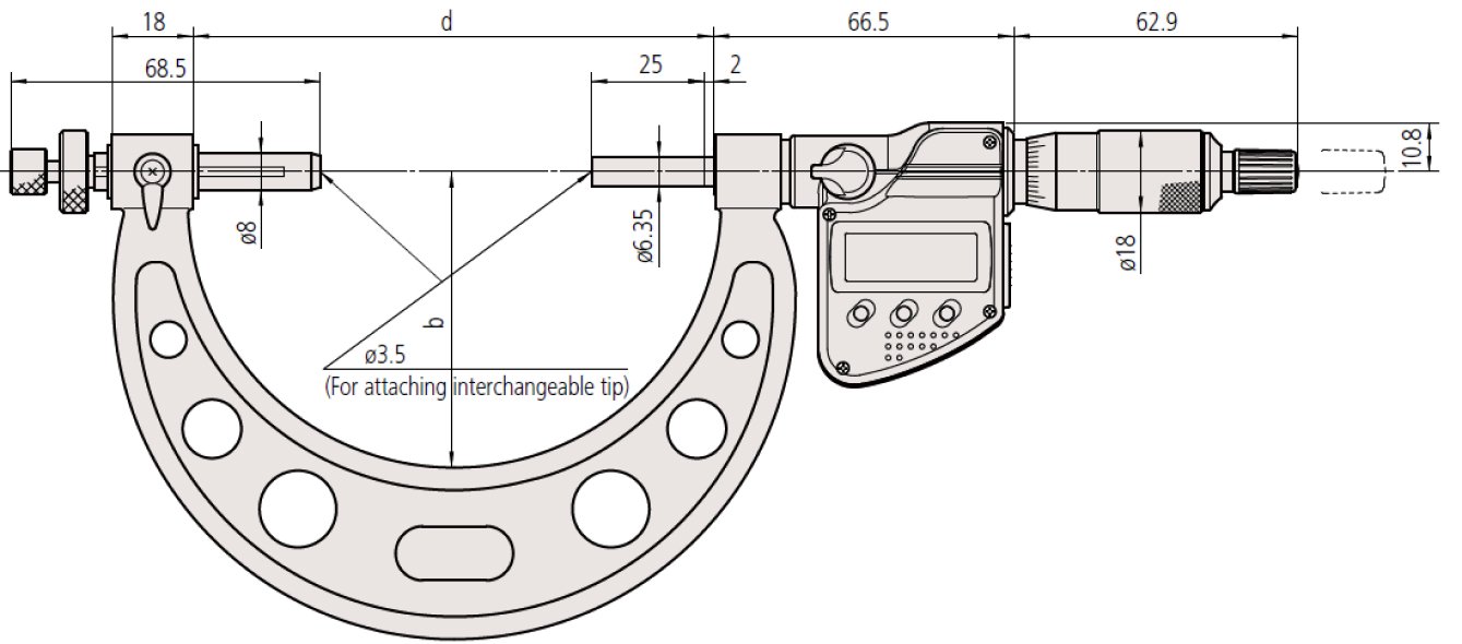 Panme đo ngoài đồng hồ Mitutoyo 107