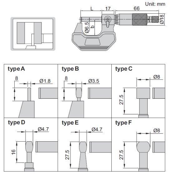 Panme đo thành ống Insize 3261