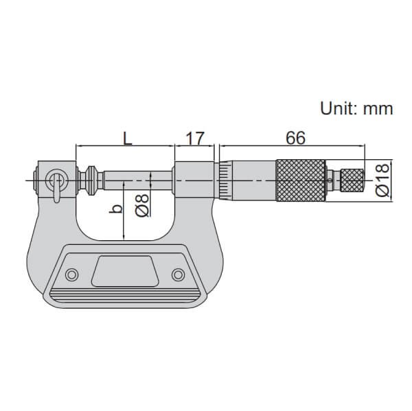Thước panme cơ khí vạn năng trục chính không quay Insize 3280