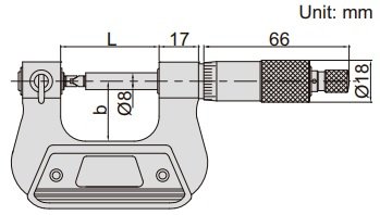 Panme cơ khí đo đường kính chân ren Insize 3281