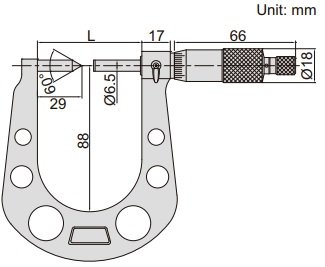 Panme cơ khí phanh đĩa Insize 3288
