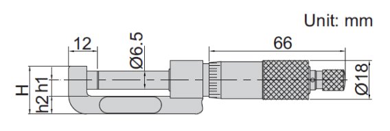 Thước panme cơ khí đo trục bánh xe Insize 3292