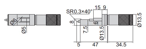 Panme đo mép lon Insize 3293