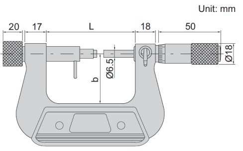 Thước panme gắn đồng hồ so Insize 3331