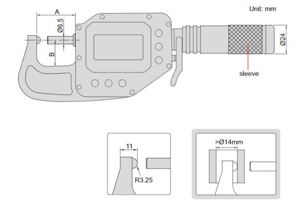 Thước panme điện tử độ chính xác cao Insize 3354