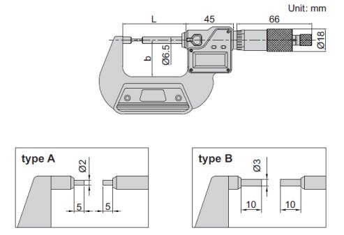 Panme đo rãnh then điện tử Insize 3533