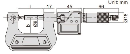 Panme điện tử đo đường kính chân ren Insize 3581