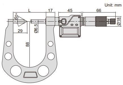 Panme điện tử phanh đĩa Insize 3588