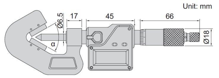 Thước panme điện tử đầu đo chữ V Insize 3590-203A 3 Thước kẹp điện tử vạn năng Insize 1125