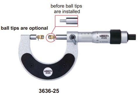 Panme đo vòng ngoài bánh răng Insize 3636