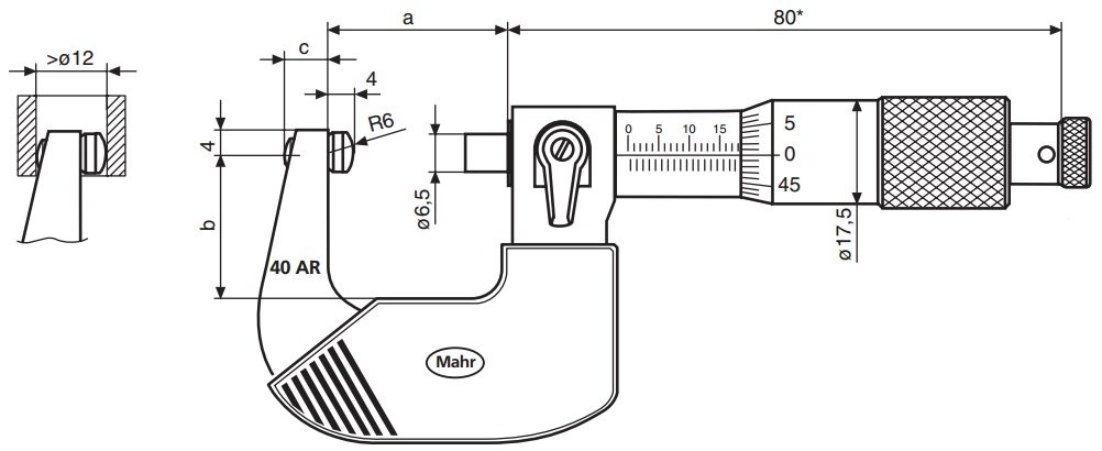 Panme cơ khí Micromar (hệ inch) 40 AR 4134940 3 micromar40ar