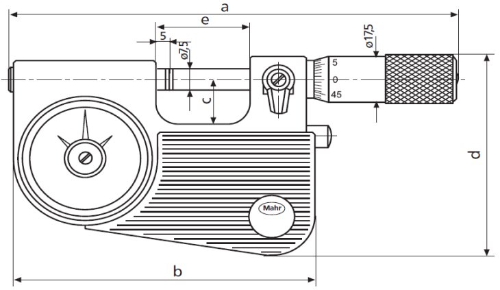 Panme đồng hồ đo ngoài Mahr Micromar 40 F 4150001 1 Panme đồng hồ đo ngoài Mahr Micromar 40 F