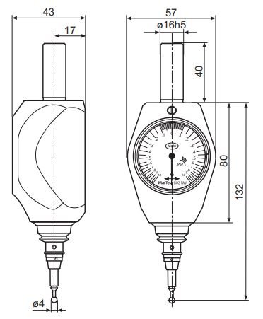 Đồng hồ so cơ khí đầu dò cảm ứng 3D MarTest 802 NW